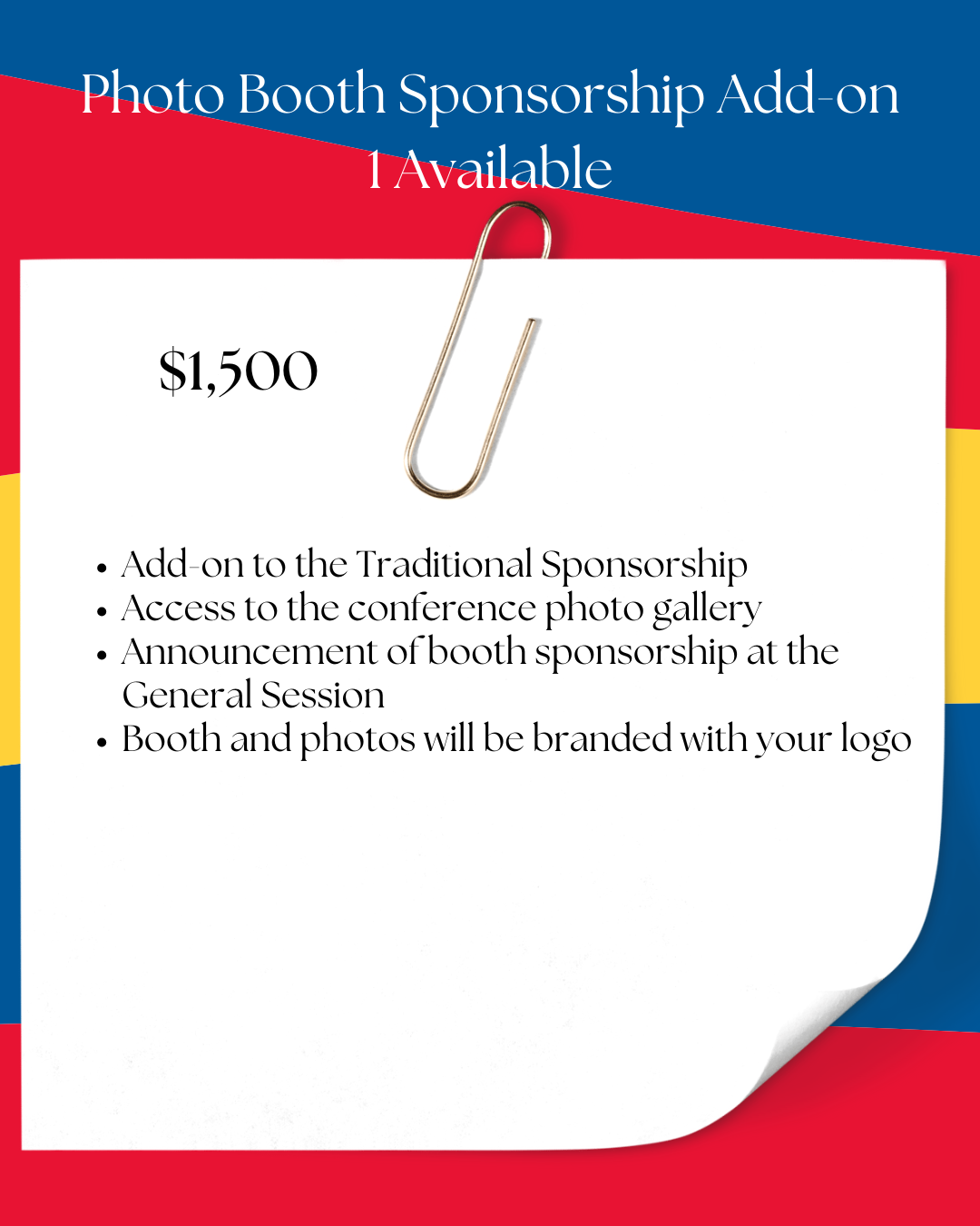 Photo Booth Sponsorship Details